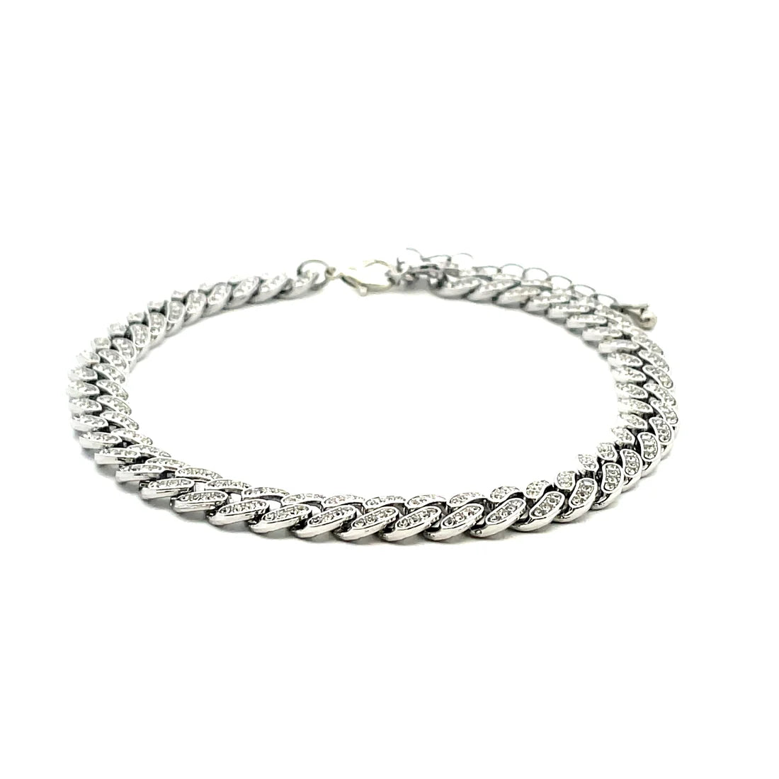 The One Jewelry Iced Anklet & Bracelet