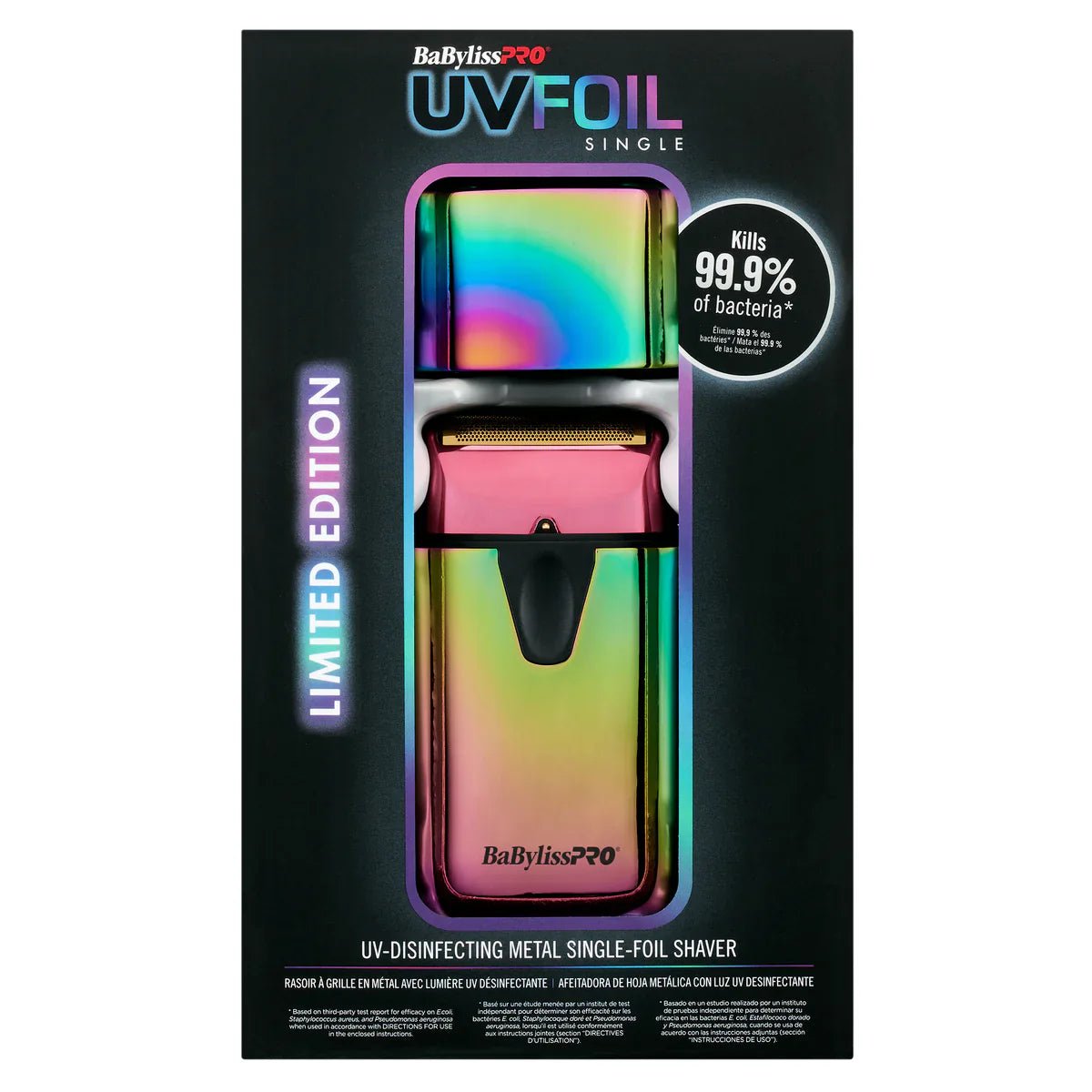 BaByliss PRO Iridescent UV Single Foil Shaver – Cordless - Beauty Exchange Beauty Supply