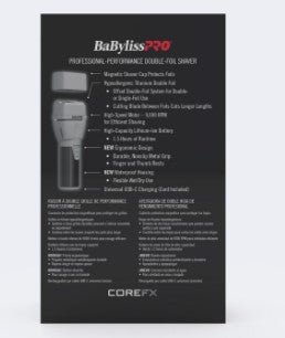 BaBylissPRO COREFX Double - Foil Shaver - Beauty Exchange Beauty Supply