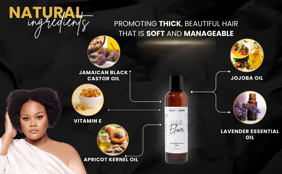 Bask & Lather Hair Elixir Oil – 4 oz - Beauty Exchange Beauty Supply