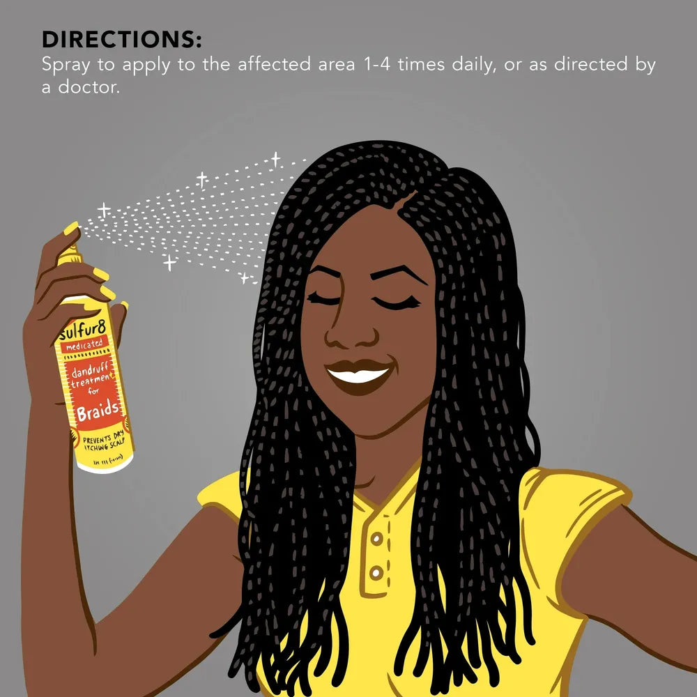 Sulfur8 Medicated Dandruff Treatment - Scalp & Braids 12 fl oz