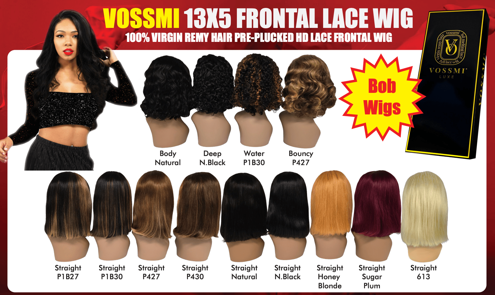 Beautiful Day Vossmi 13x5 Full Frontal HD Lace Bob Wig - Sexy Water - Beauty Exchange Beauty Supply
