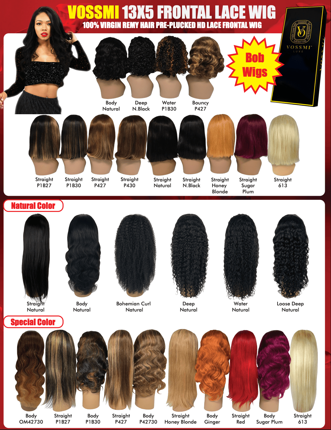 Beautiful Day Vossmi 13X5 HD Frontal Lace Wig Body Wave - 613 - Beauty Exchange Beauty Supply