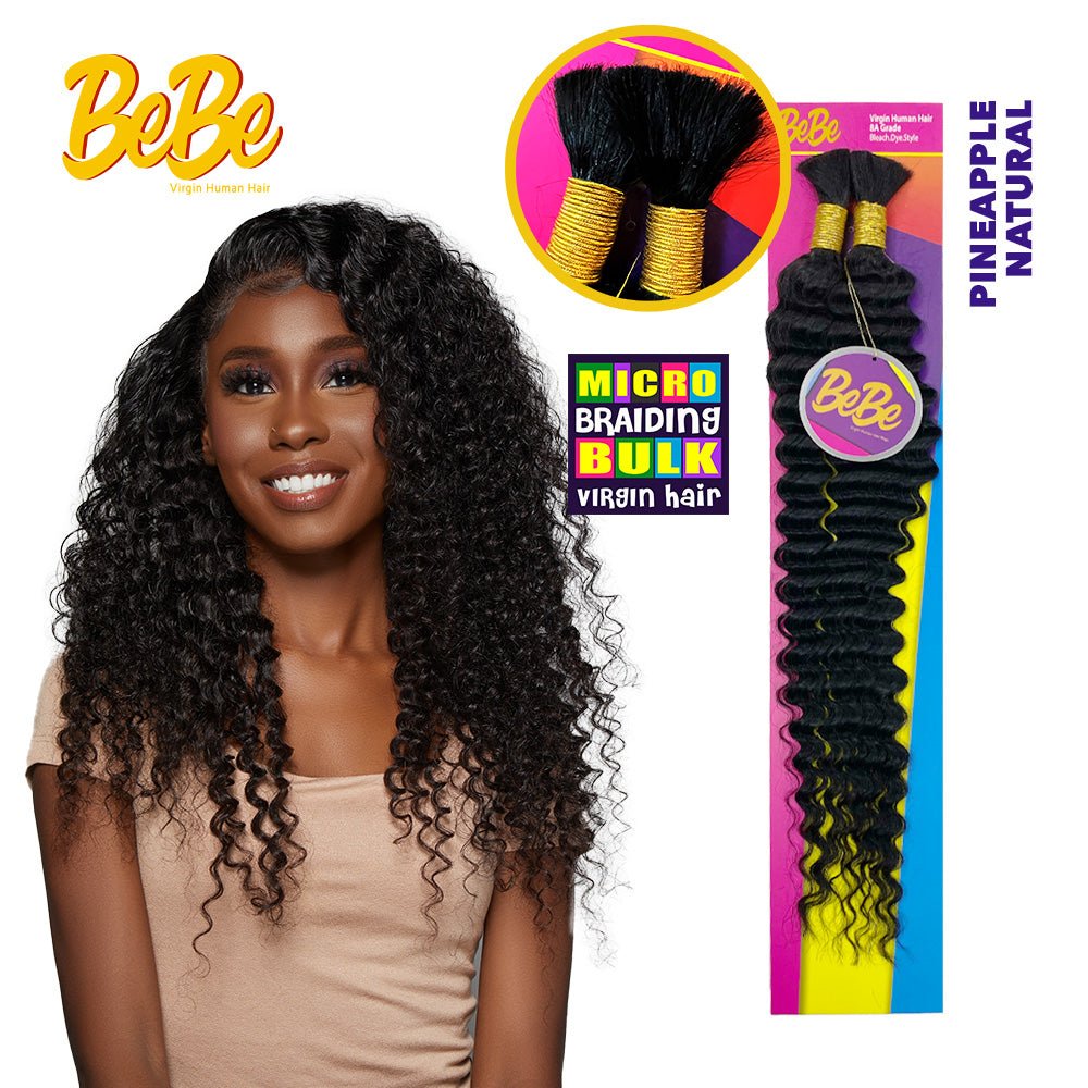 BeBe 100% Virgin Human Bulk Hair - Pineapple Curl - Beauty Exchange Beauty Supply