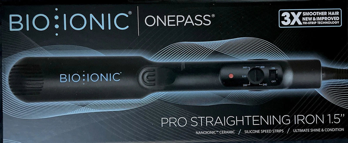 Bio Ionic Professional Flat Irons – RTX-450 1.25" & OnePass Pro 1.5" TRI Strip - Beauty Exchange Beauty Supply