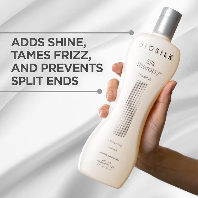 BioSilk Silk Therapy Shampoo – Gentle, Sulfate - Free Cleanser for Smooth & Shiny Hair (12oz) - Beauty Exchange Beauty Supply