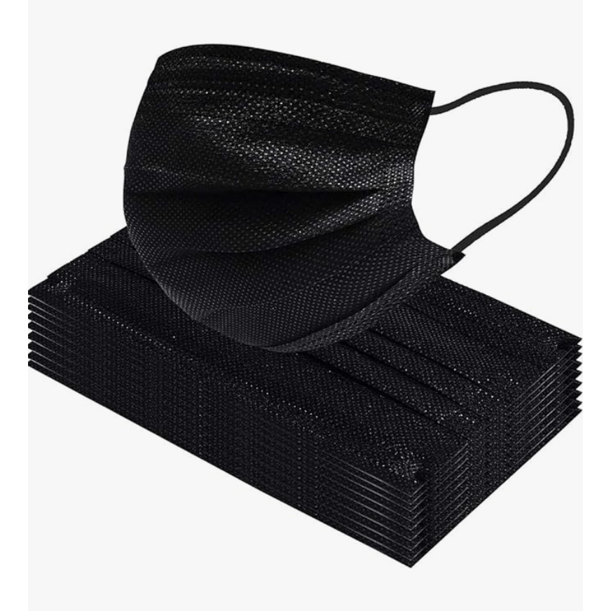 Black Face Mask 3 Layer Disposable - 50 Pcs - Beauty Exchange Beauty Supply