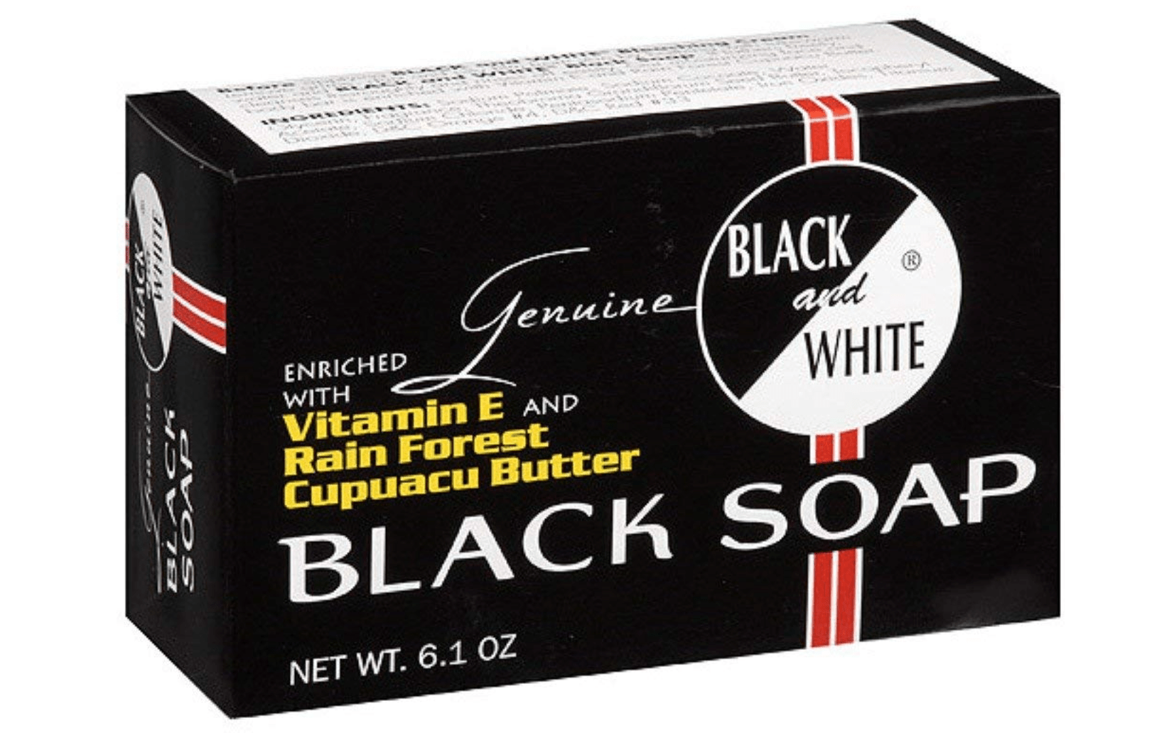 Black & White Black Soap Vitamin E/Cupuacu – 6oz - Beauty Exchange Beauty Supply