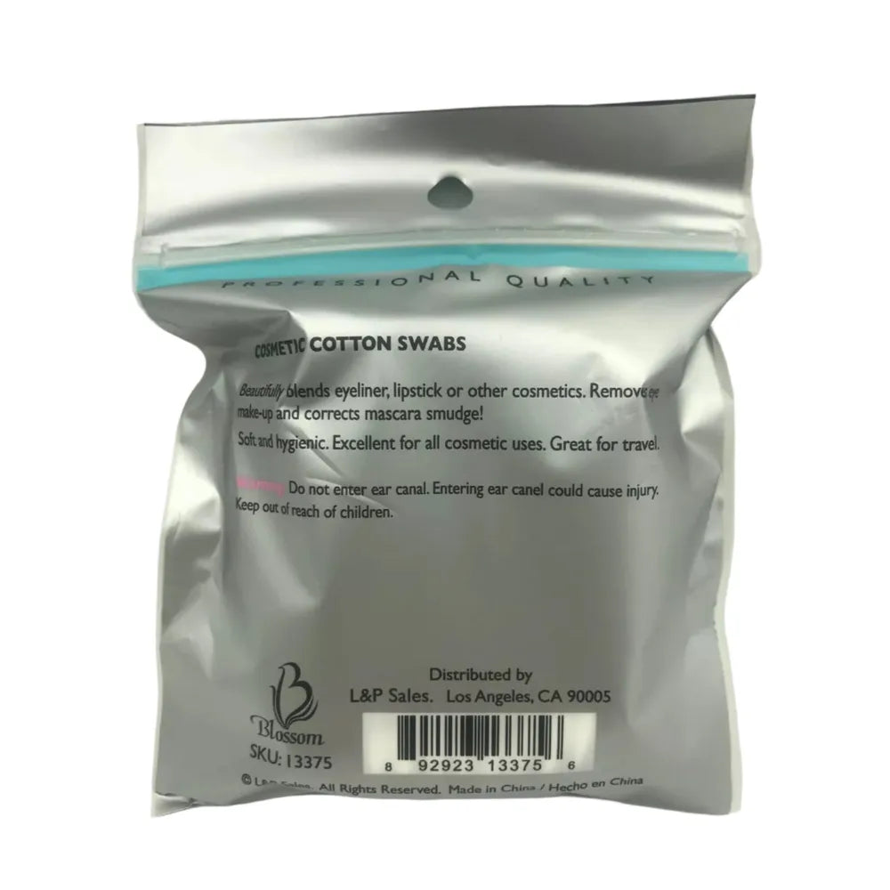 Blossom Cosmetic Cotton Swabs – Precision Makeup Tool for Eyeliner & Lipstick | 75 Count - Beauty Exchange Beauty Supply