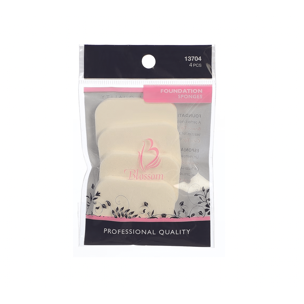 Blossom Professional Quality Foundation Sponges – Soft, Flawless Blending for Liquid & Cream | 4pcs Set - Beauty Exchange Beauty Supply