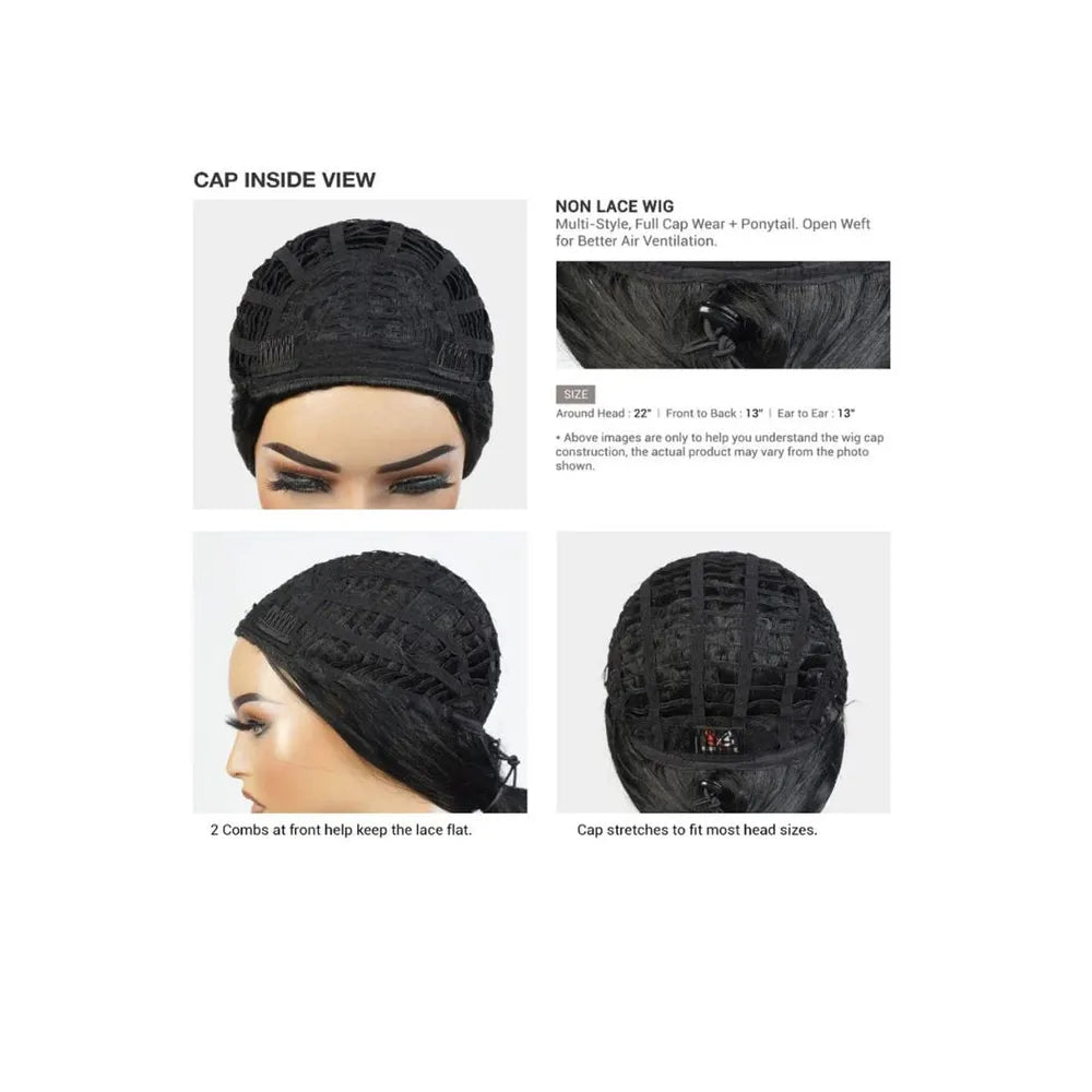 Bobbi Boss “Alena” Full Cap Wig – Human Hair Blend, Sleek Everyday Style, Glueless & Heat Safe | MOGFC026 | One Size - Beauty Exchange Beauty Supply