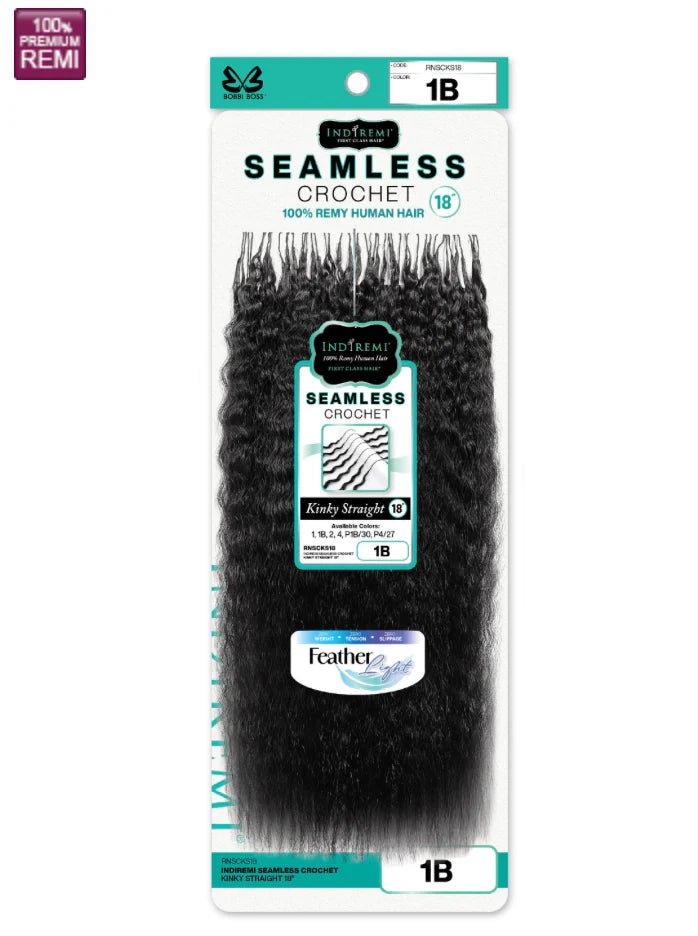 Bobbi Boss Indiremi Seamless Crochet Kinky Straight - 18" - Beauty Exchange Beauty Supply