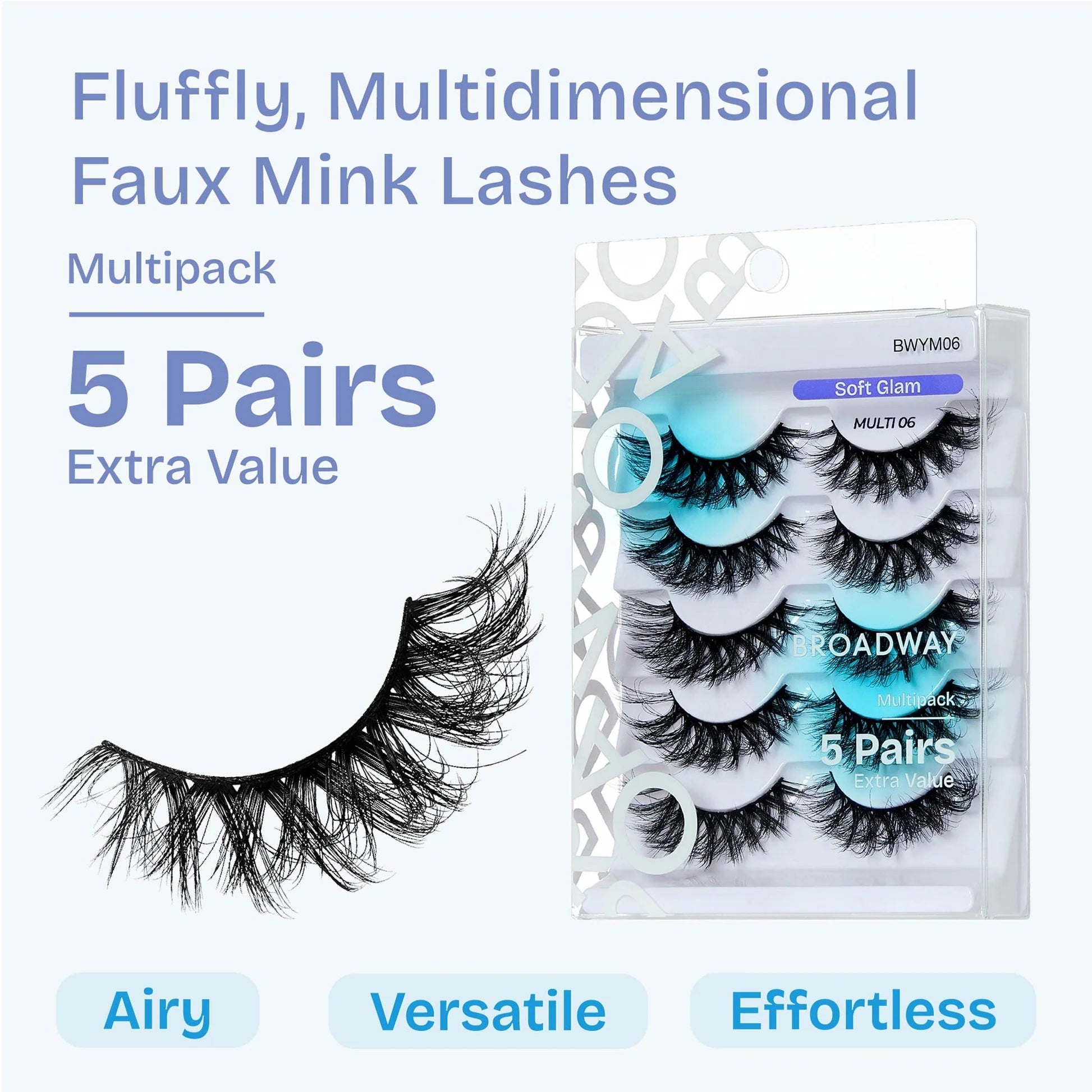 Broadway Faux Mink Strip Eyelashes – Multipack - Beauty Exchange Beauty Supply
