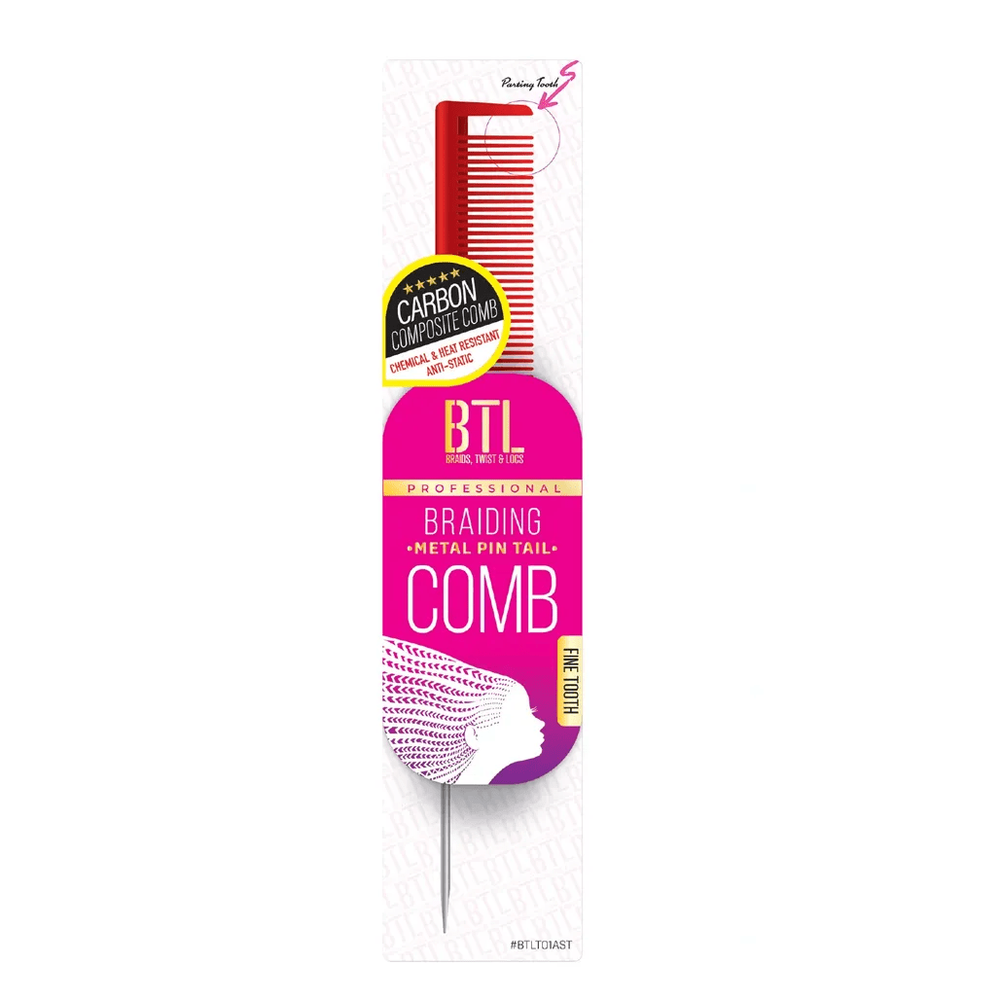 BTL Braiding Metal Pin Tail Comb Fine Tooth - Beauty Exchange Beauty Supply