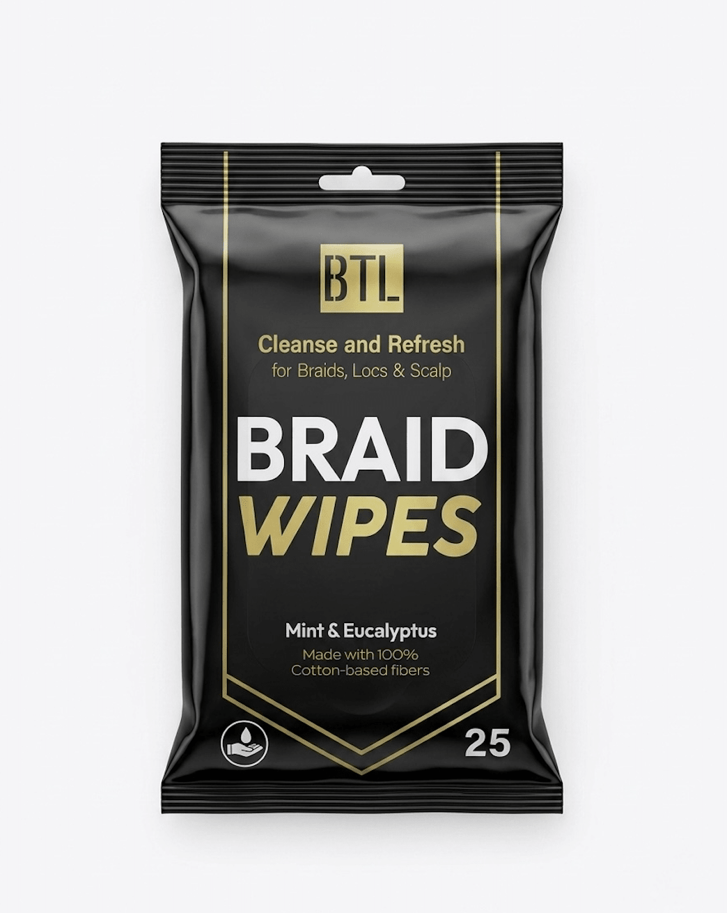 BTL Cleanse and Refresh Braids, Locs & Scalp Braid Wipes – 25 Wipes - Beauty Exchange Beauty Supply