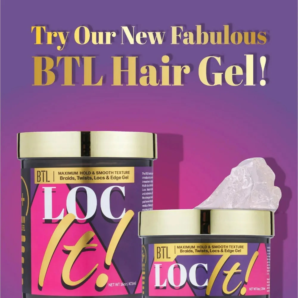 BTL LOC IT! Multi-Use Hair Styling Gel - Strong Hold & Shine