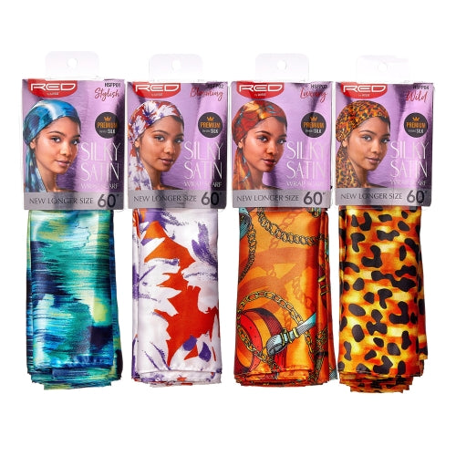 Red by Kiss Premium Charmeuse Silky Satin Wrap Scarf