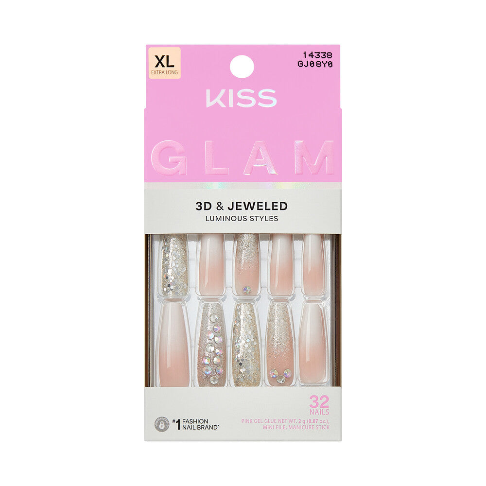 Kiss Glam 3D & Jeweled Nails