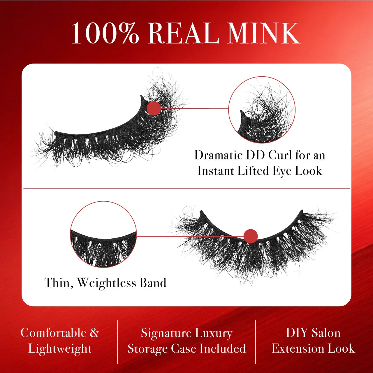 VLuxe By iENVY 100% Real Mink DD Curl Strip Eyelashes