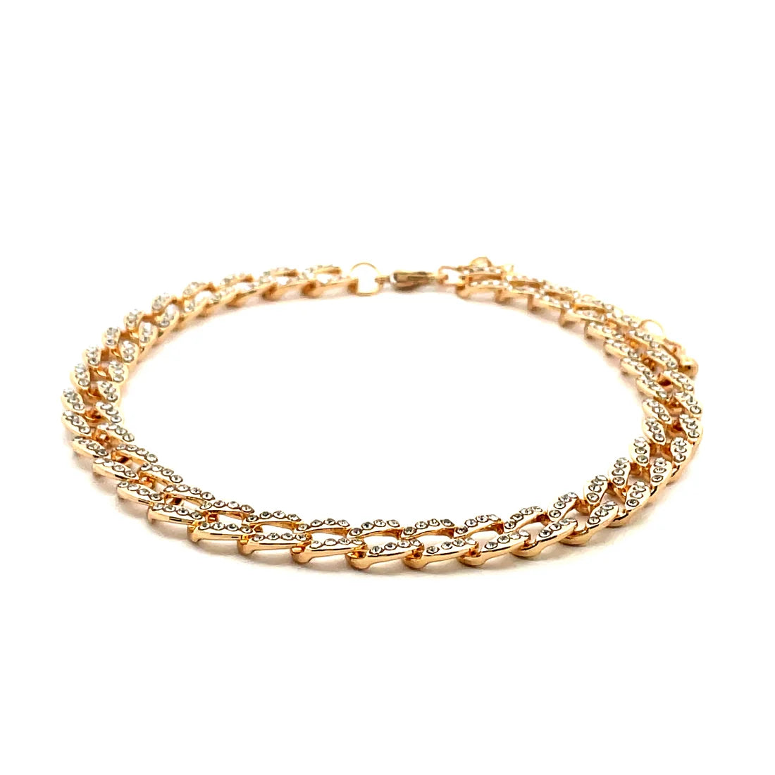 The One Jewelry Iced Anklet & Bracelet