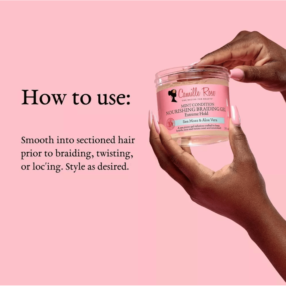 Camille Rose Mint Braiding Hair Gel – 12 oz - Beauty Exchange Beauty Supply