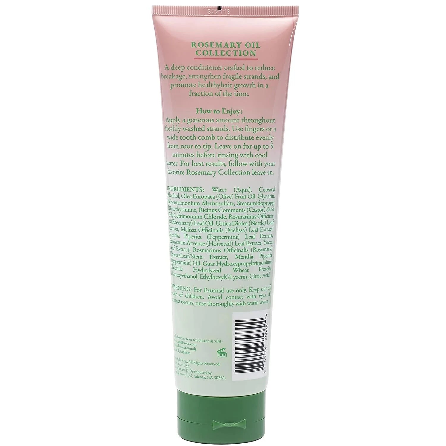 Camille Rose Rosemary Oil 5 Minute Hair Mask – 8.5 oz - Beauty Exchange Beauty Supply