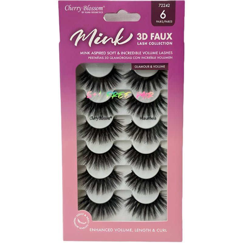 Cherry Blossom Silk 3D Soft Eyelashes – 5+1 Free Pairs | Ultra - Soft, Lightweight & Wispy | Styles 41 Venus, 42 Haumea, 43 Quaoar - Beauty Exchange Beauty Supply