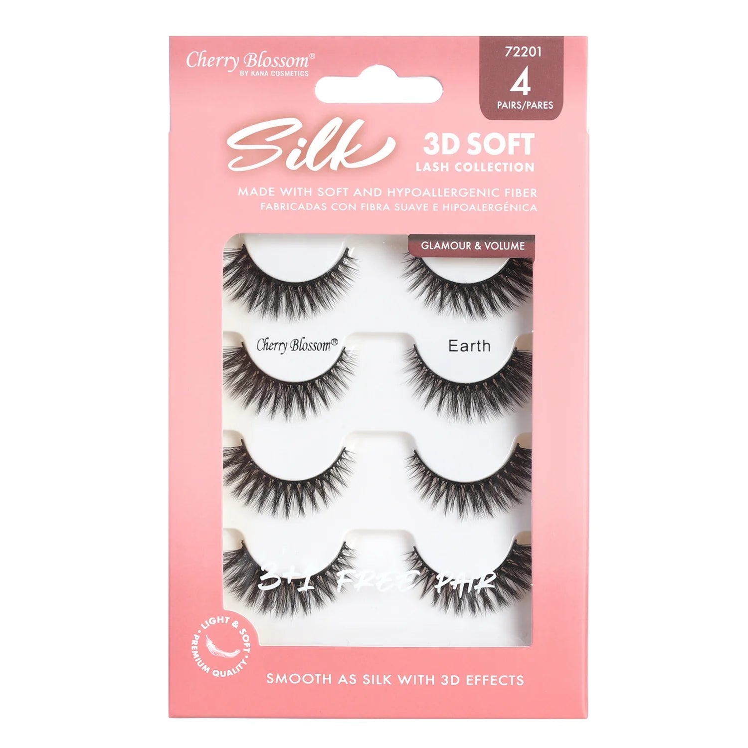Cherry Blossom Silk 3D Soft Lashes – 4 Pairs - Beauty Exchange Beauty Supply