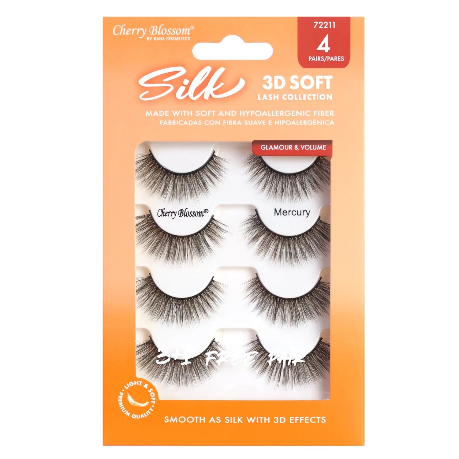 Cherry Blossom Silk 3D Soft Lashes – 4 Pairs - Beauty Exchange Beauty Supply