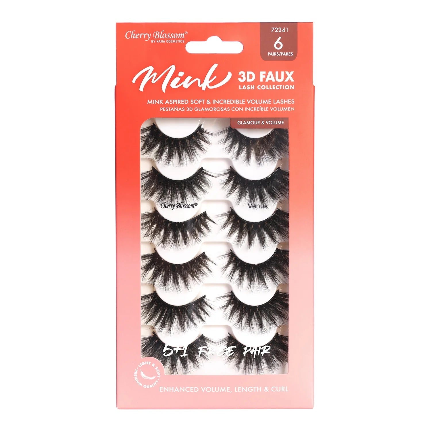 Cherry Blossom Silk 3D Soft Lashes – 5+1 Free Pair - Beauty Exchange Beauty Supply