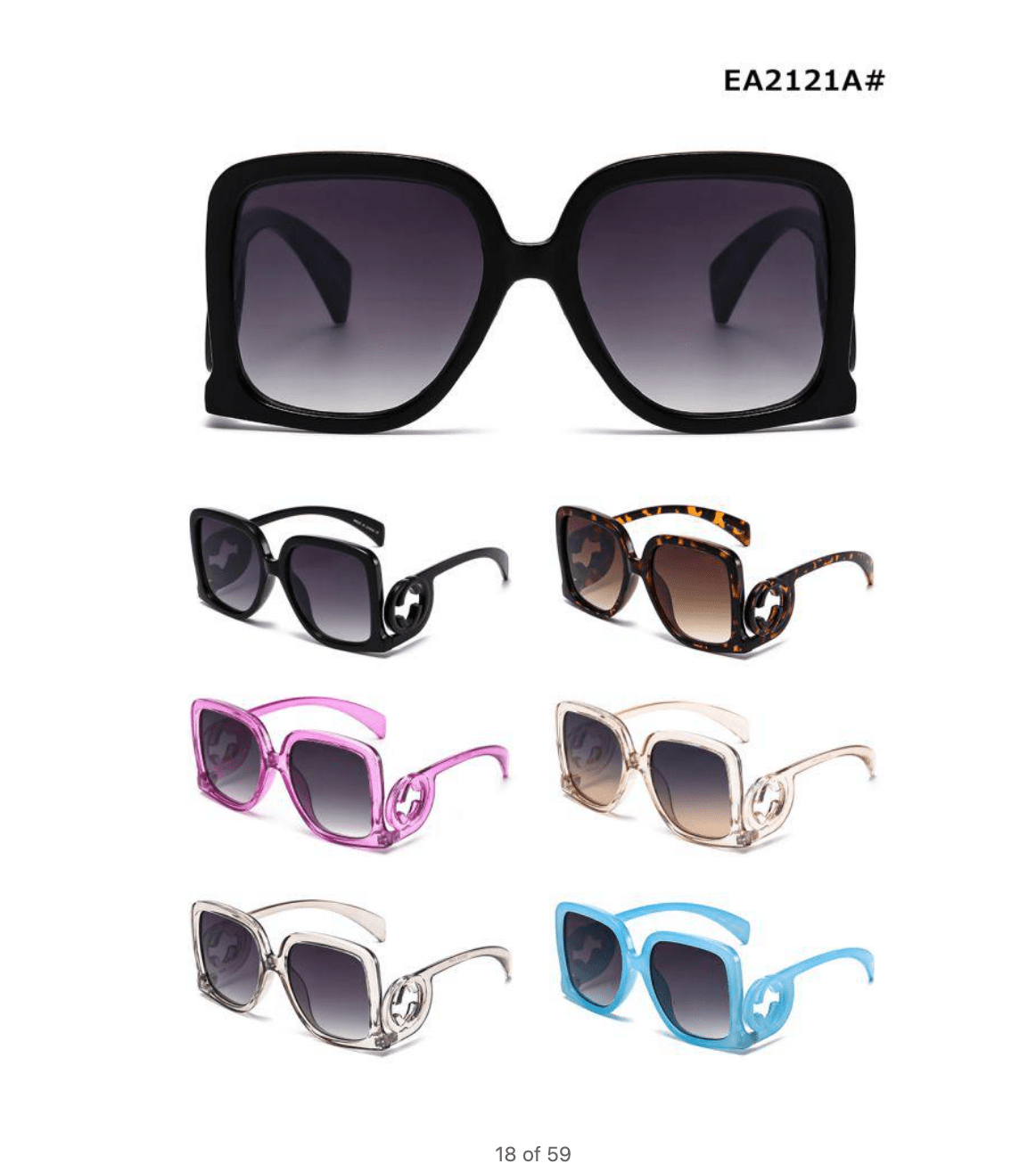 Chic Looks Sunglasses - EA2121A - Beauty Exchange Beauty Supply