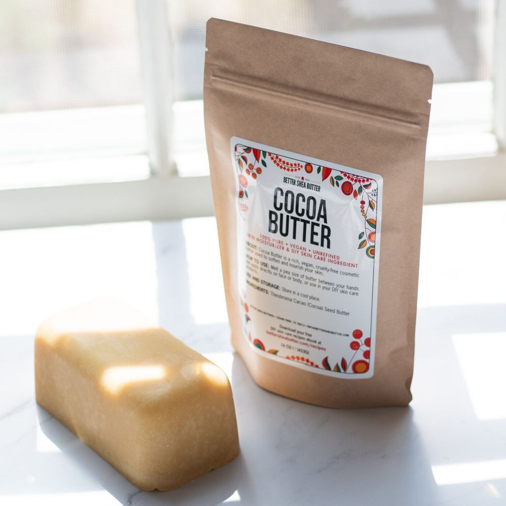 Choice of Nature Unrefined Cocoa Butter Bar – 16oz Bar - Beauty Exchange Beauty Supply