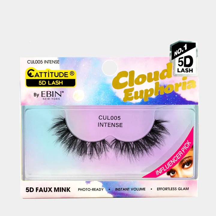 Cloud Euphoria Cattitude 5D Faux Mink Lashes by Ebin New York – Dreamy Volume, Fluffy Texture | 6 Gorgeous Shades Available - Beauty Exchange Beauty Supply