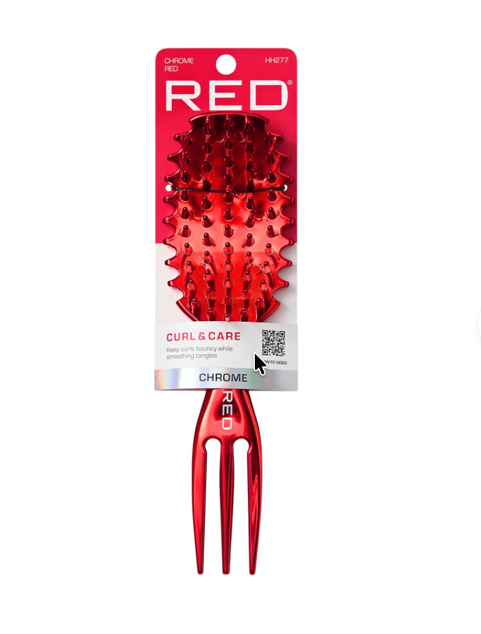 Curl & Care Chrome Detangling Brush – Multiple Colors - Beauty Exchange Beauty Supply