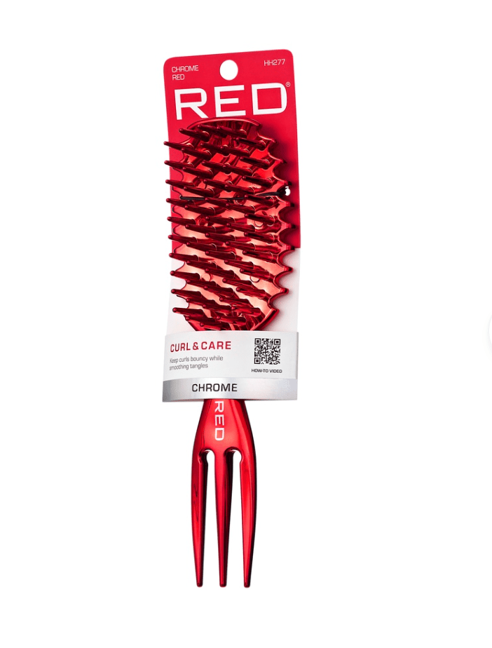 Curl & Care Chrome Detangling Brush – Multiple Colors - Beauty Exchange Beauty Supply