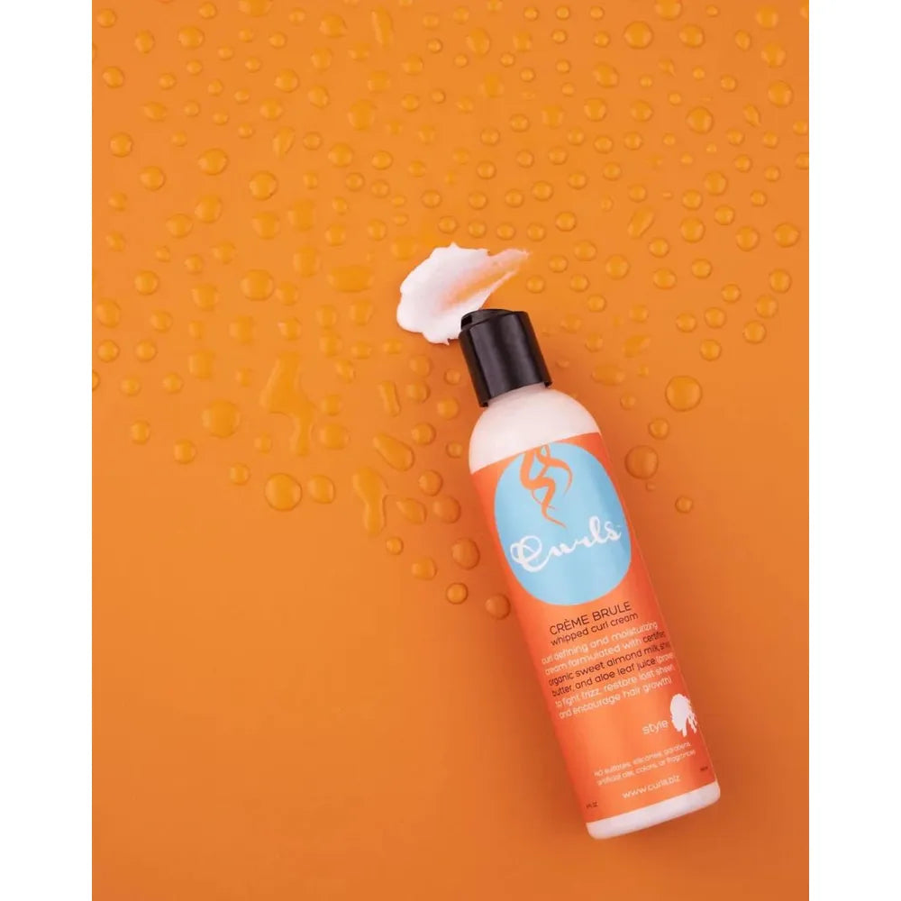 Curls Crème Brûlée Whipped Sculpting Cream – 8 oz (Fights Frizz & Defines for Wavy, Curly & Textured Hair) - Beauty Exchange Beauty Supply