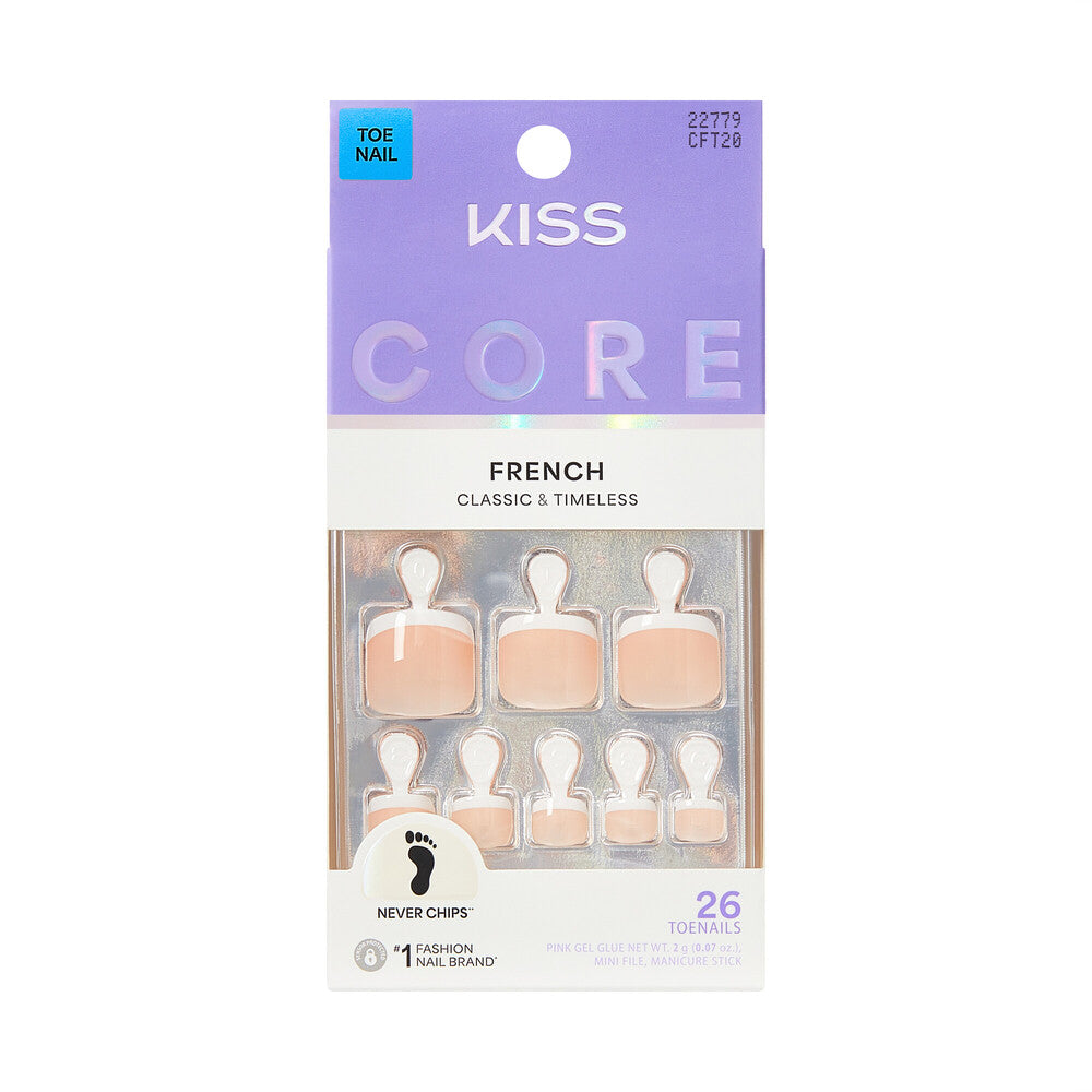 Kiss Core French Classic & Timeless – Toe Nails