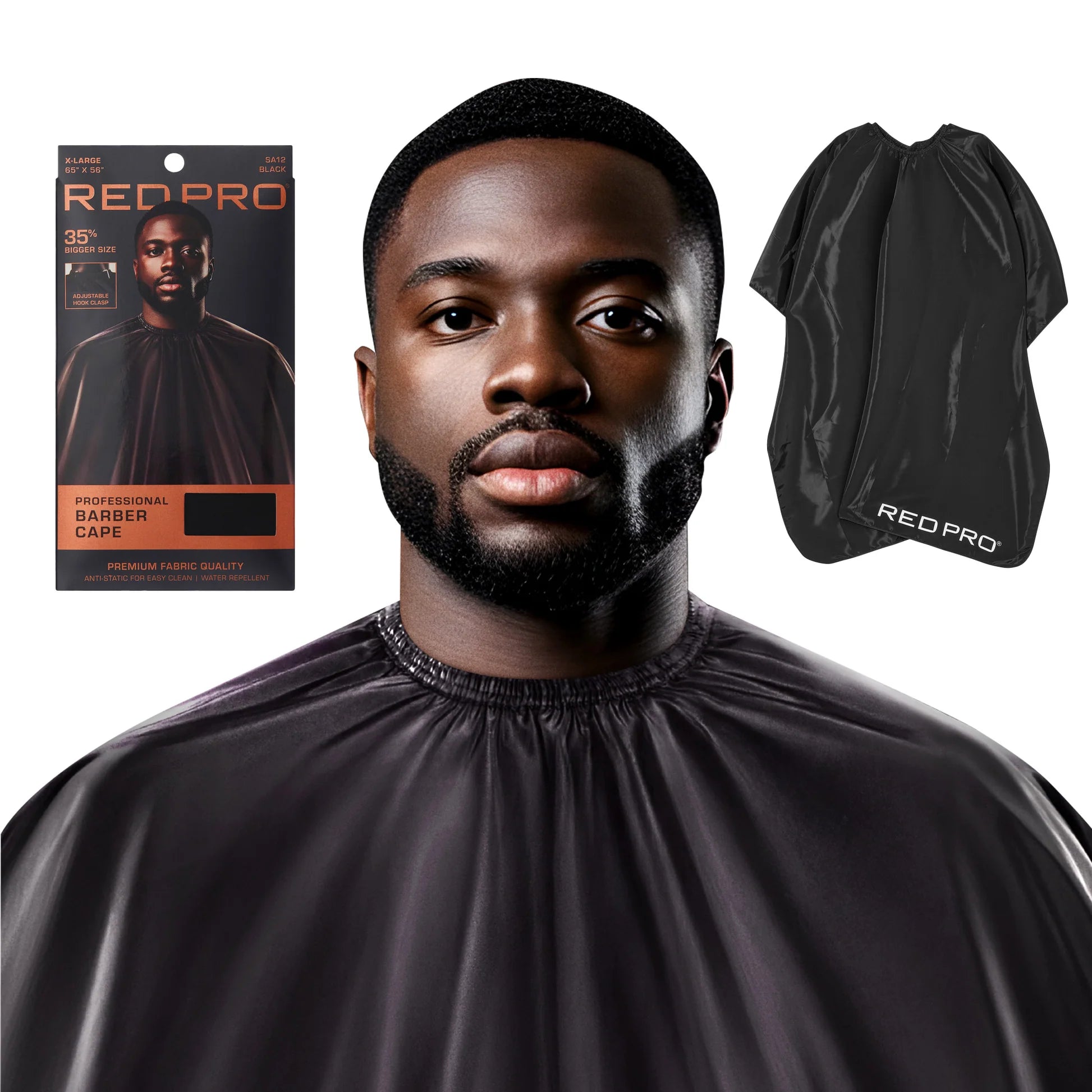 Red Pro Professional Extra-Large Barber Cape