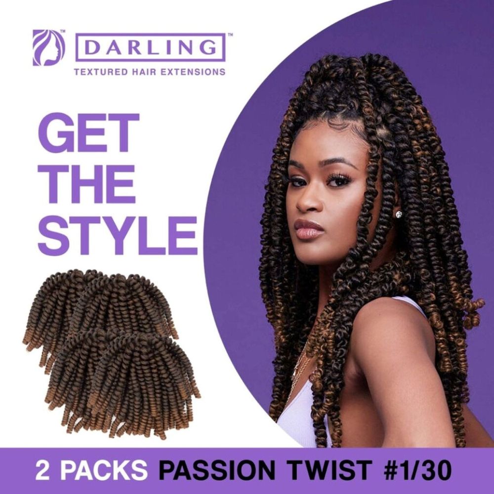 Darling Extensions Darling Passion Twist Crochet Hair Extensions 2X Pack