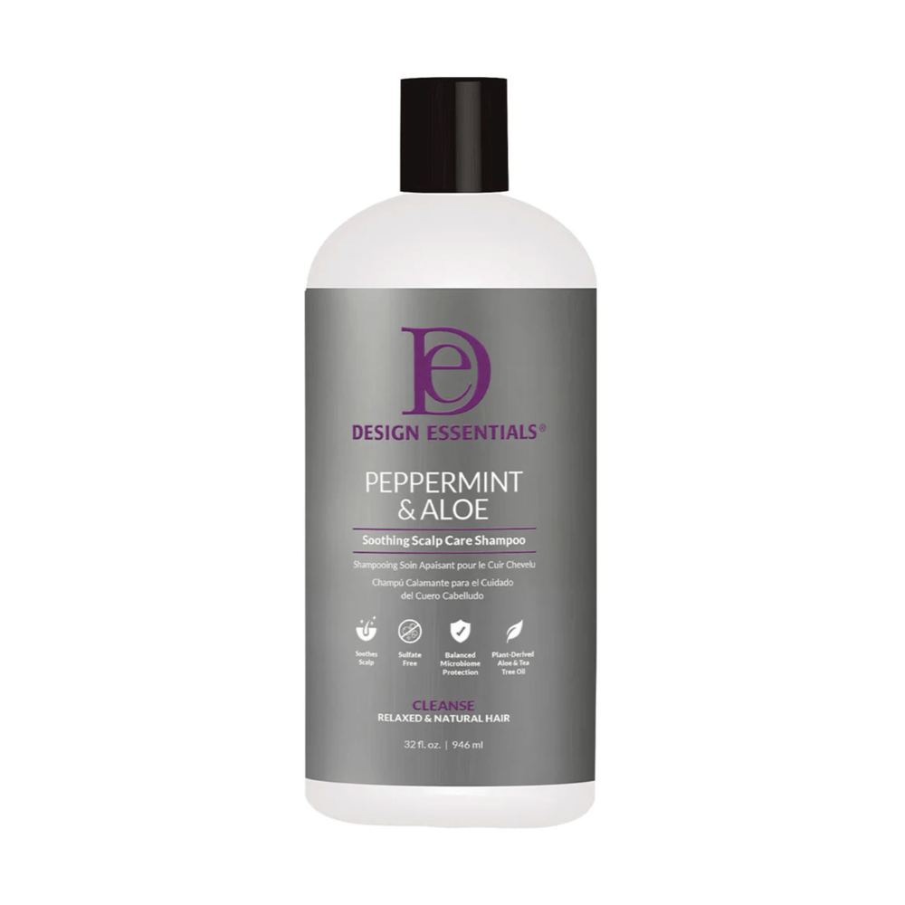 Design Essentials Peppermint & Aloe Scalp Shampoo – 32 oz - Beauty Exchange Beauty Supply