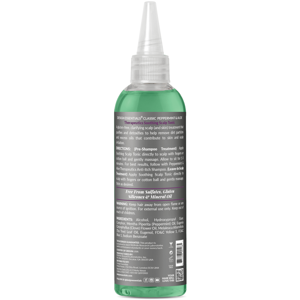 Design Essentials Peppermint & Aloe Soothing Scalp Tonic – 4 oz - Beauty Exchange Beauty Supply