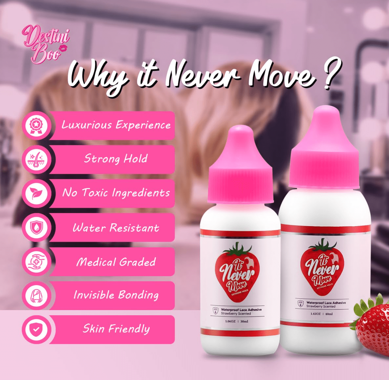 Destini Boo It Never Move Lace Glue - 1.06 oz - Beauty Exchange Beauty Supply