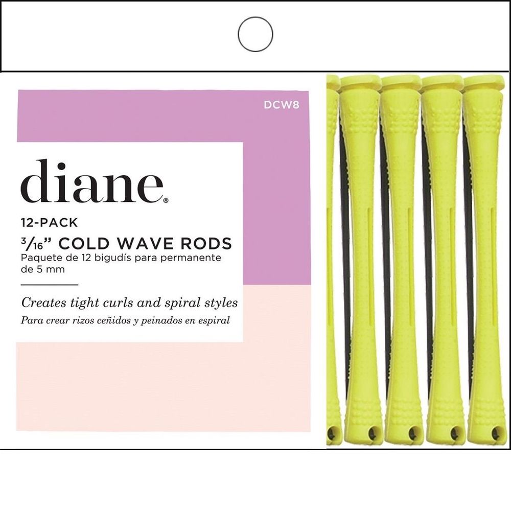 Diane Cold Wave Rods – Small 3/16" Diameter | Tight Curl Control for Perm & Wet Sets - Beauty Exchange Beauty Supply