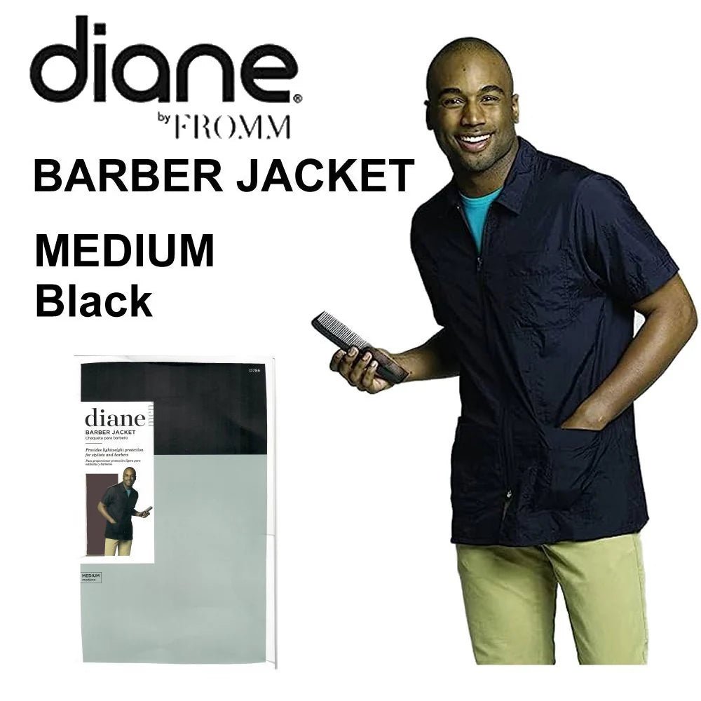 Diane Men’s Barber Jacket – Lightweight, Zippered Grooming Wear - Beauty Exchange Beauty Supply