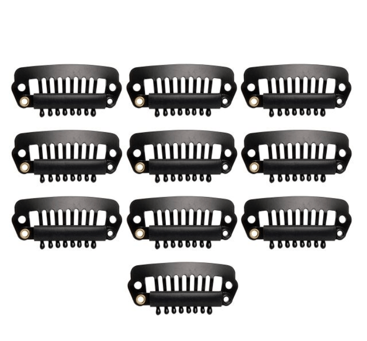 Diane Small Snap - On Wig Clips Black - 10PCS - Beauty Exchange Beauty Supply