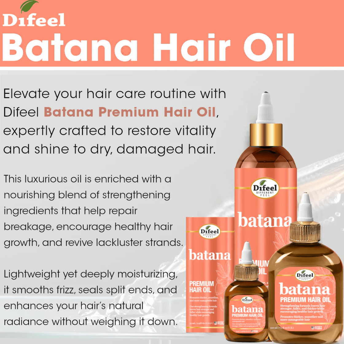 Difeel Batana Hair Oil & Root Stimulator – 2.5 oz - Beauty Exchange Beauty Supply
