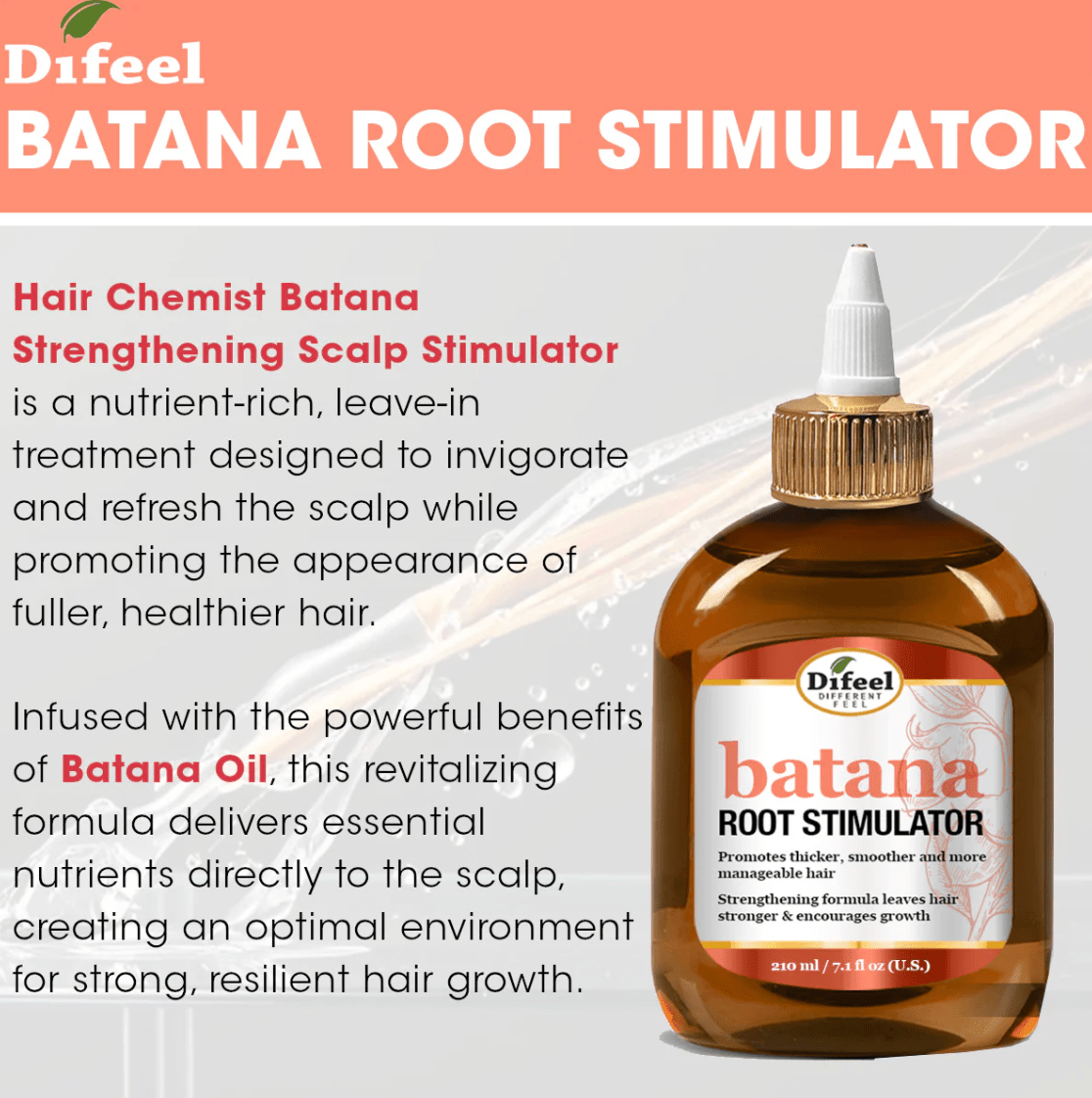 Difeel Batana Hair Oil & Root Stimulator – 7.1oz - Beauty Exchange Beauty Supply