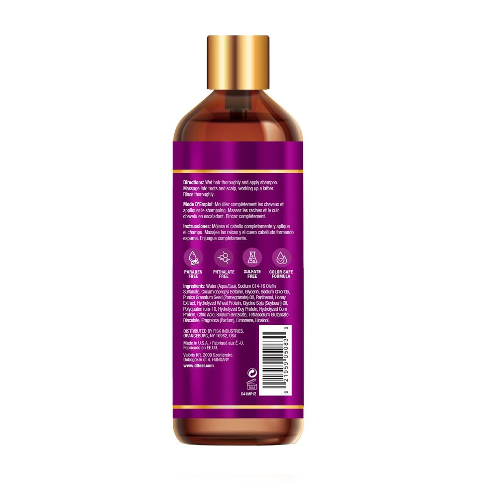 Difeel Pomegranate & Manuka Honey Sulfate - Free Shampoo –12 oz - Beauty Exchange Beauty Supply