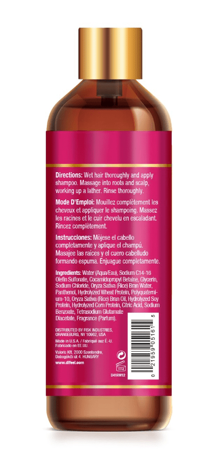 Difeel Rice Water Shampoo – 12 oz - Beauty Exchange Beauty Supply