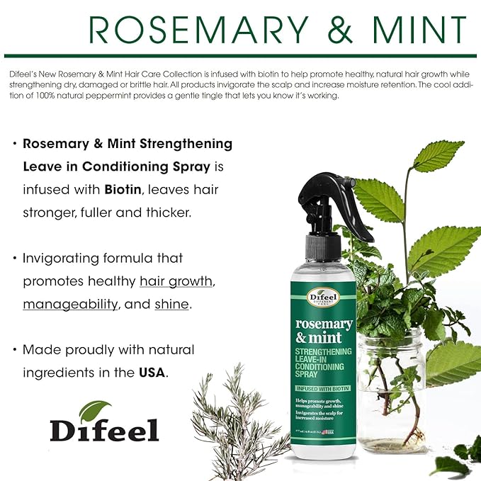 Difeel Rosemary Mint Leave - In Spray - 6 oz - Beauty Exchange Beauty Supply